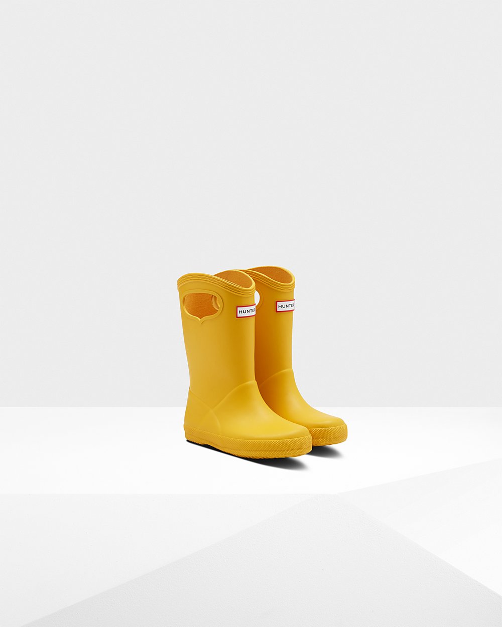 Hunter Niños Original First Classic Grab Handle - Botas de Lluvia Amarillo - 256-MFDARL